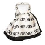 Tavaszi kendő pillangókkal, Versoli 90 x 90, krém