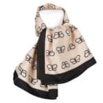 Tavaszi kendő pillangókkal, Versoli 90 x 90, latte