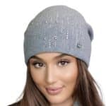 Női gyapjú sapka Kamea Eleni szürke