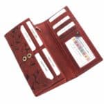 Női bőr pénztárca Wild 651 bordó