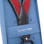 Nadrágtartó Hózentróger Chattier bordó-sárga, pöttyös