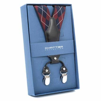 Nadrágtartó Hózentróger Chattier kék-bordó kockás