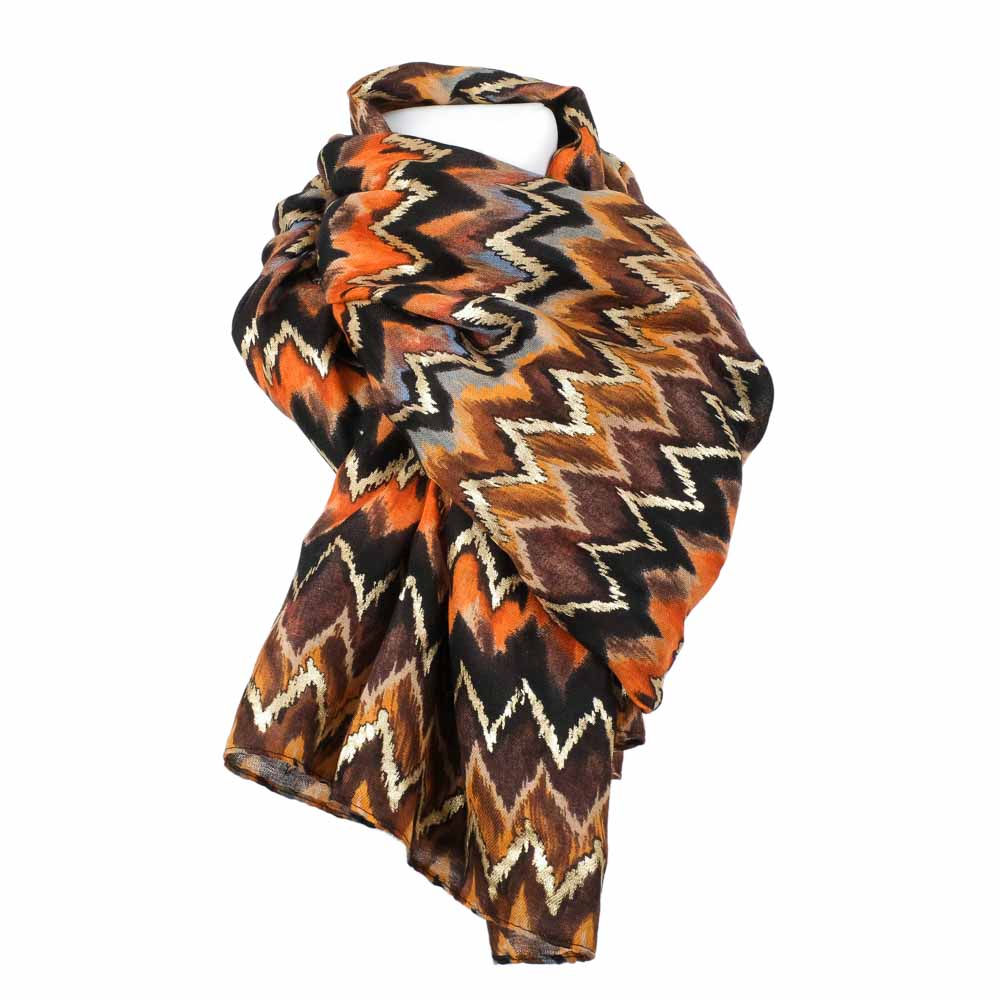 Átmeneti kendő barna-narancs mintás 85 x 190 (1) Átmeneti kendő barna-narancs mintás 85 x 190