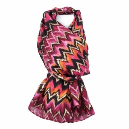 Átmeneti kendő pink-narancs mintás 85 x 190