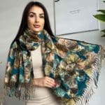 Női sál mintás 50% kasmír