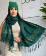 Női sál színes 50% kasmír DZ23-32 80 x 190