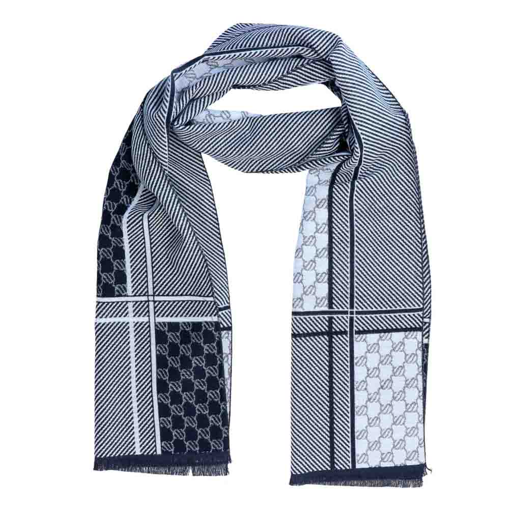 Férfi sál, szürke csíkos, lengyel termék, Linta Férfi sál, szürke csíkos, lengyel termék, Linta