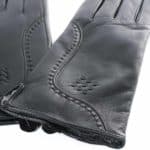 Női kesztyű valódi bőr, fekete